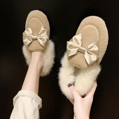 Γυναικεία χειμερινά παπούτσια με μαλακή επένδυση και κορδέλα σε μπεζ, μαύρο και καφέ χρώμα