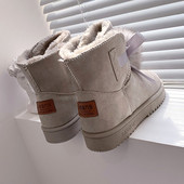 Női téli csizma puha béléssel és szalaggal, fekete, szürke és barna színben