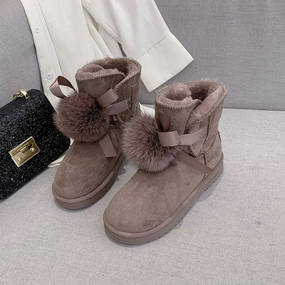 Női téli csizma puha béléssel és szalaggal, fekete, szürke és barna színben