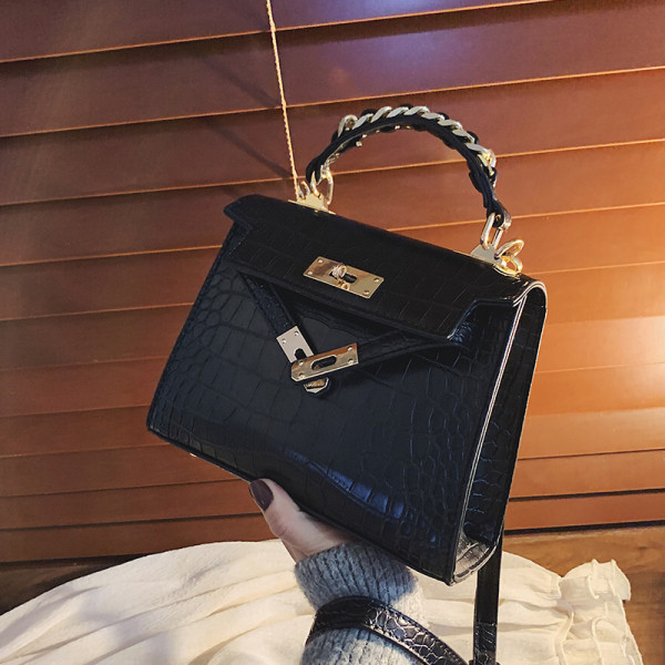 Eko bőrből készült modern női táska, hosszú és rövid fülekkel, barna, fekete és zöld színben