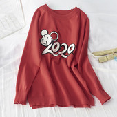 Γυναικεία καθημερινή μπλούζα με κορδόνι σε κόκκινο, γκρι και μαύρο χρώμα