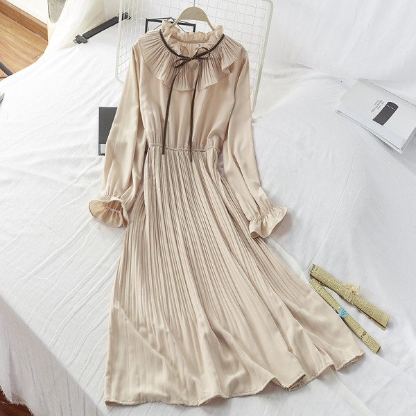 Rochie de iarna de dama cu maneci lungi in verde, roz, albastru si bej