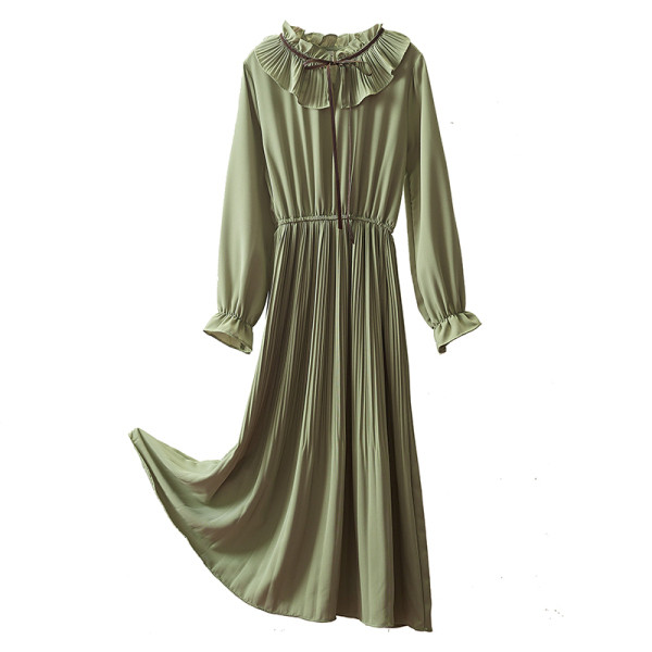 Rochie de iarna de dama cu maneci lungi in verde, roz, albastru si bej