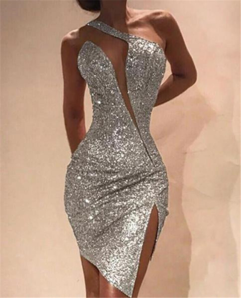 Επίσημο γυναικείο φόρεμα σε ασήμι, χρυσό και μαύρο χρώμα με πούλιες