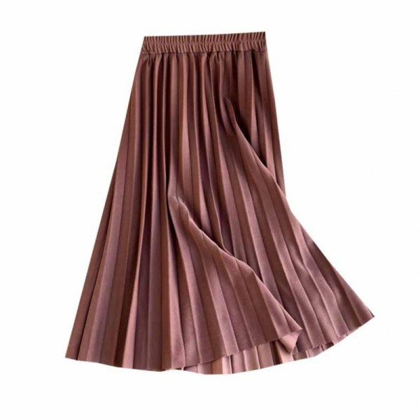 Modern női redős szoknya magas derékkal több színben