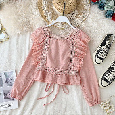 Modern női ing csipkével és nyakkendővel öt színben