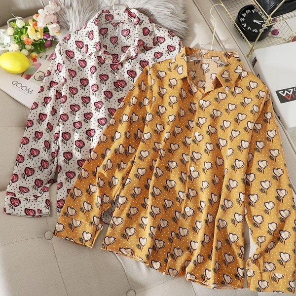 Cămașă modernă de damă cu model de culoare în alb, galben și negru