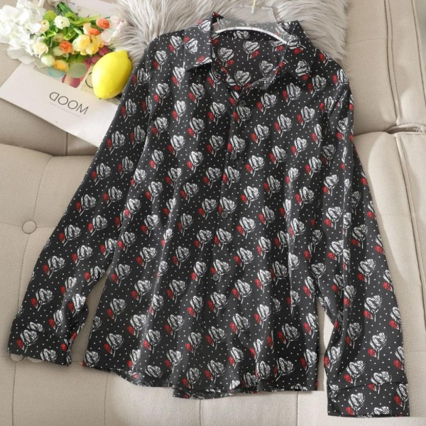 Cămașă modernă de damă cu model de culoare în alb, galben și negru