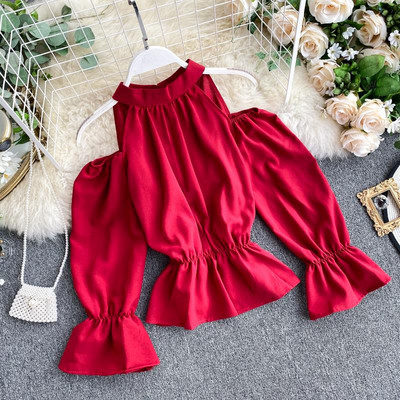 Bluză de damă modernă cu umerii goi și talie elastică în diferite culori