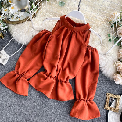 Bluză de damă modernă cu umerii goi și talie elastică în diferite culori