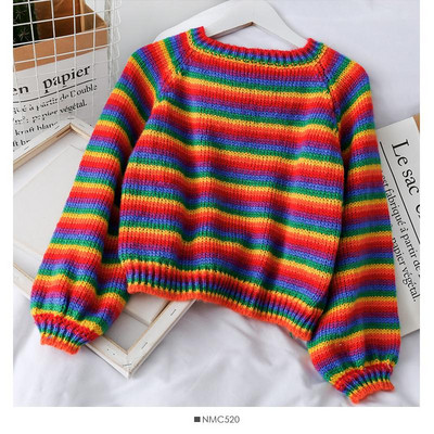 Modern női virágos pulóver ovális nyakkivágással és hosszú ujjakkal