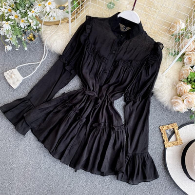 Modern női ing fűzővel és hosszú ujjú fekete, bézs és fehér színben