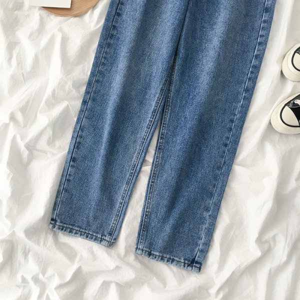 Női alkalmi farmer fekete és kék színben, magas derékkal és zsebekkel