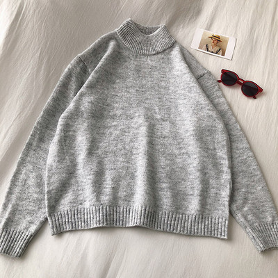 Alkalmi női pulóver több színben, hosszú ujjal és pólógallérral