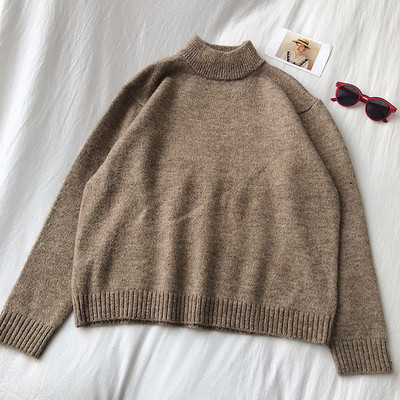 Alkalmi női pulóver több színben, hosszú ujjal és pólógallérral