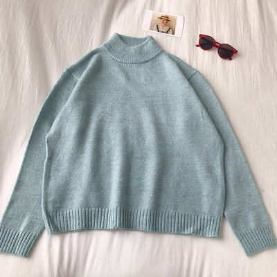 Alkalmi női pulóver több színben, hosszú ujjal és pólógallérral