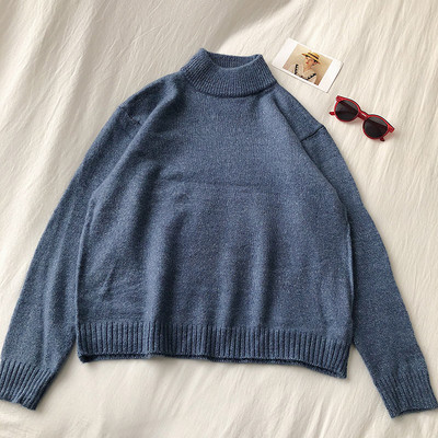 Alkalmi női pulóver több színben, hosszú ujjal és pólógallérral