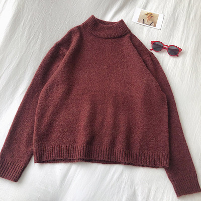 Alkalmi női pulóver több színben, hosszú ujjal és pólógallérral