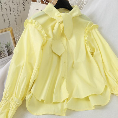 Modern női ing fűzős és gombos négy színben