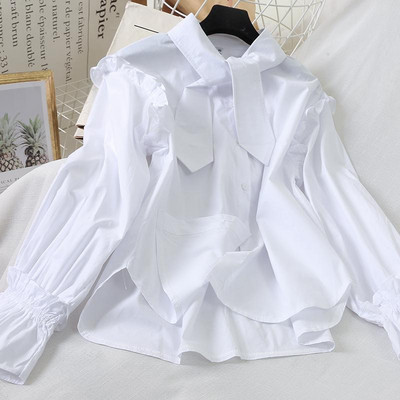 Modern női ing fűzős és gombos négy színben