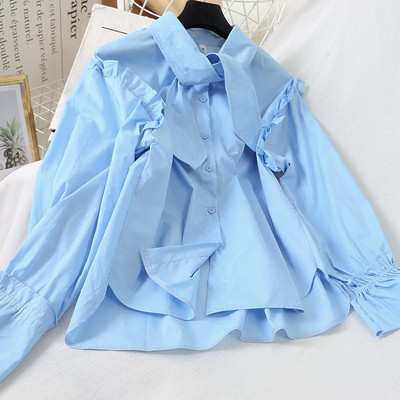 Modern női ing fűzős és gombos négy színben