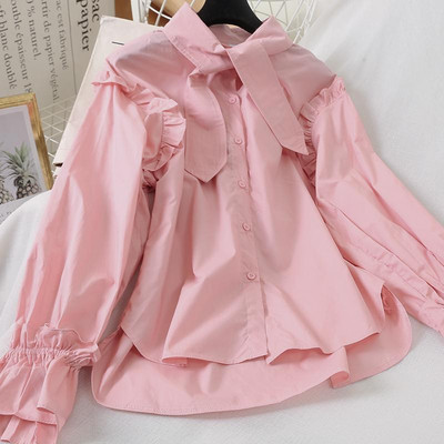 Modern női ing fűzős és gombos négy színben