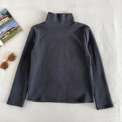 Női blúz sima modell hat színben, pólógallérral és hosszú ujjal