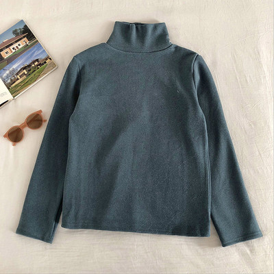 Női blúz sima modell hat színben, pólógallérral és hosszú ujjal