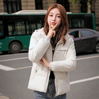 Női alkalmi őszi-téli kabát kapucnis-rövid modellel fekete, fehér, zöld, sárga és piros színben