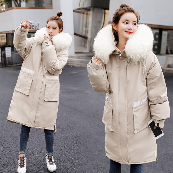 Női téli kabát széles és hosszú modell, hátoldalán hímzéssel fekete, fehér, sárga, rózsaszín és zöld színben