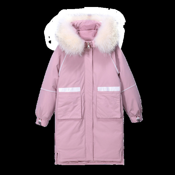 Női téli kabát széles és hosszú modell, hátoldalán hímzéssel fekete, fehér, sárga, rózsaszín és zöld színben