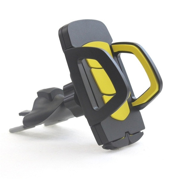 Suport universal portabil pentru telefon mobil in negru, rosu, galben si albastru