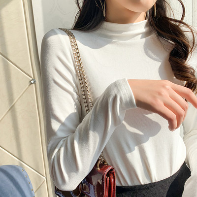 Lezser női blúz hosszú ujjal, magas gallérral letisztult modellel több színben