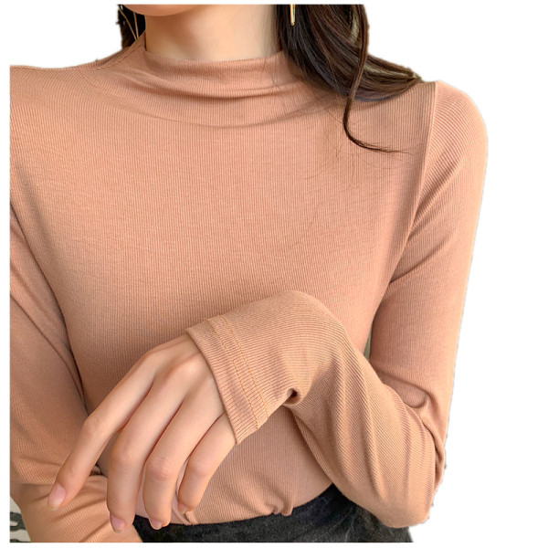 Lezser női blúz hosszú ujjal, magas gallérral letisztult modellel több színben