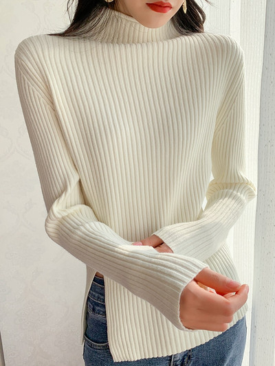 Alkalmi női blúz magas gallérral és hosszú ujjú öt színben