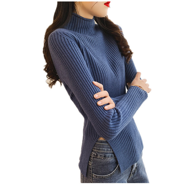 Alkalmi női blúz magas gallérral és hosszú ujjú öt színben