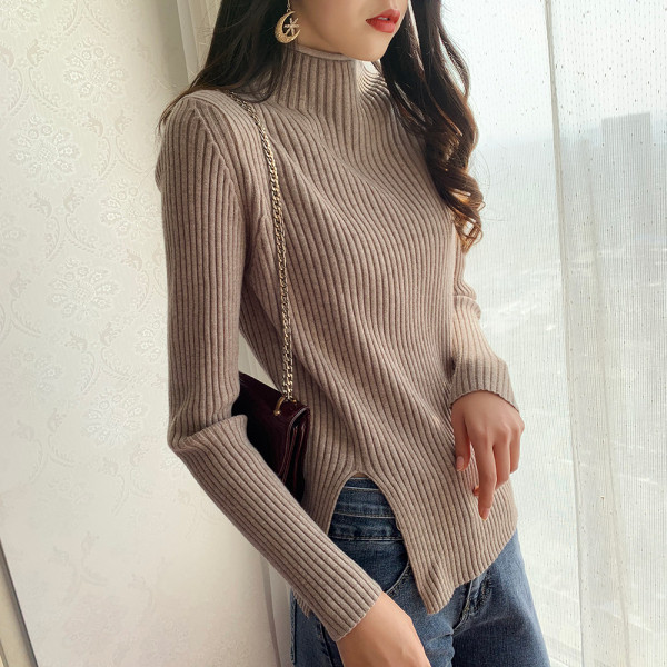 Alkalmi női blúz magas gallérral és hosszú ujjú öt színben