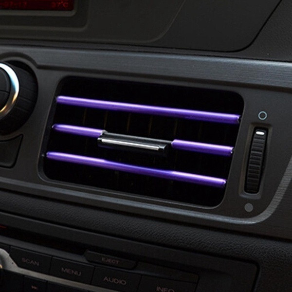 Set 10 muluri interioare pentru aer conditionat auto in culorile violet, rosu, argintiu, auriu si albastru
