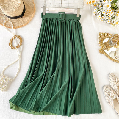 Κομψό γυναικείο φόρεμα ρετρό στυλ σε τέσσερα χρώματα με ζώνη