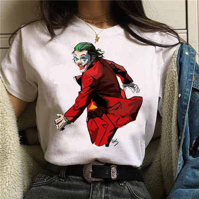 Női sport-alkalmi póló színes rátéttel és rövid ujjú - fehér színű