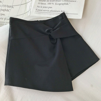 Modern női szoknya-nadrág fekete, bézs és barna színben, magas derékkal