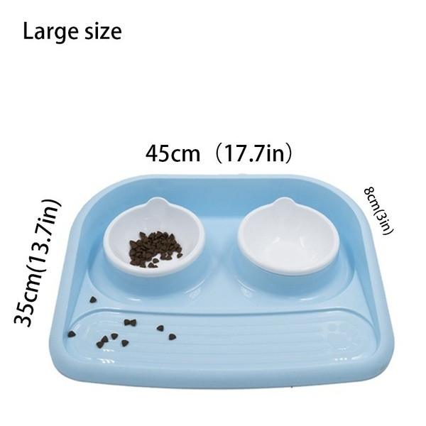 Vásároljon élelmiszerhez és vízhez + PP betét kék és rózsaszín színben, kutyáknak és macskáknak