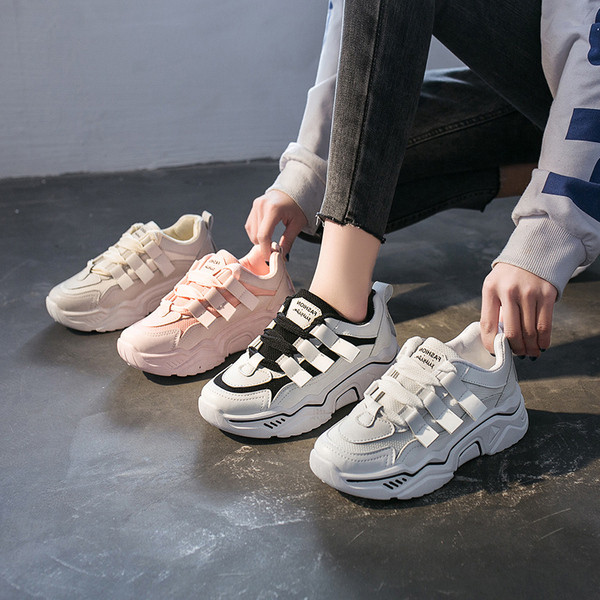 Casual ανδρικά πάνινα παπούτσια με λουράκια βελκρό σε λευκό, μπεζ και ροζ χρώμα