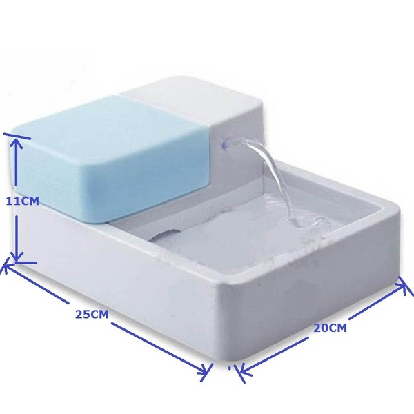 Fântână automată cu apă pentru pisici cu iluminare LED și o capacitate de 1,8 litri