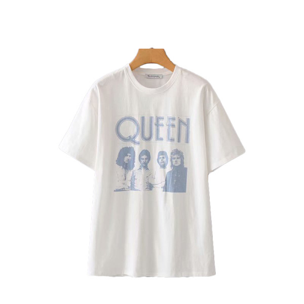 Alkalmi női rövid ujjú póló fehér színben, rátéttel