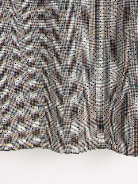 Rövid kockás ruha 3/4-es szürke ujjal