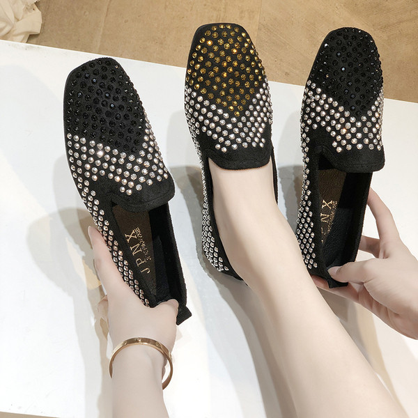 Pantofi casual de dama moderni cu pietre colorate si talpa plata