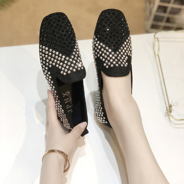 Pantofi casual de dama moderni cu pietre colorate si talpa plata