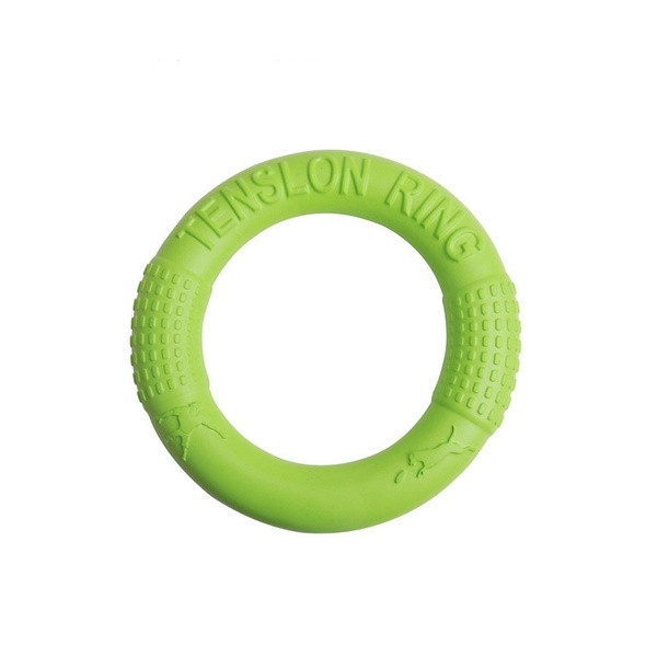 Interaktív kutyajáték - 27 cm átmérőjű karika zöld, piros és narancssárga színben