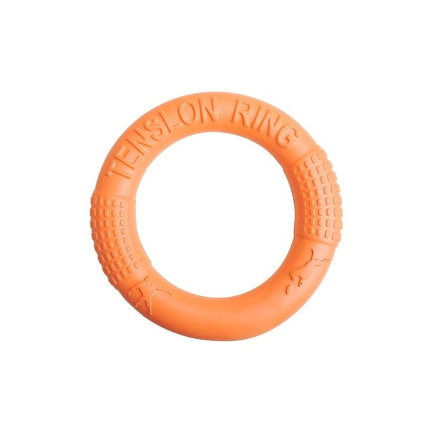 Interaktív kutyajáték - 27 cm átmérőjű karika zöld, piros és narancssárga színben